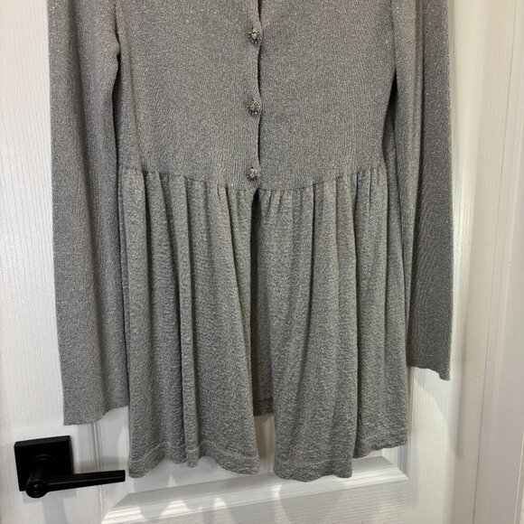 Vintage Parkhurst Silver Grey Flowy Cardigan - Picture 2 of 6